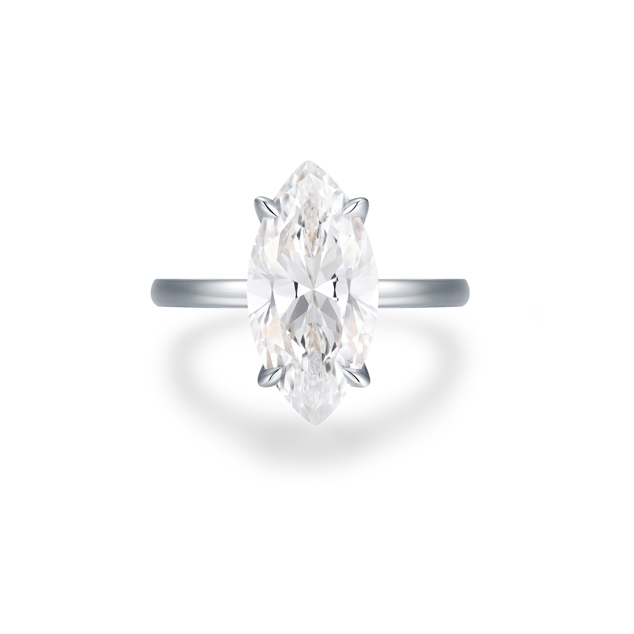 Close-up of marquise promise ring – elegant and affordable everyday ring
