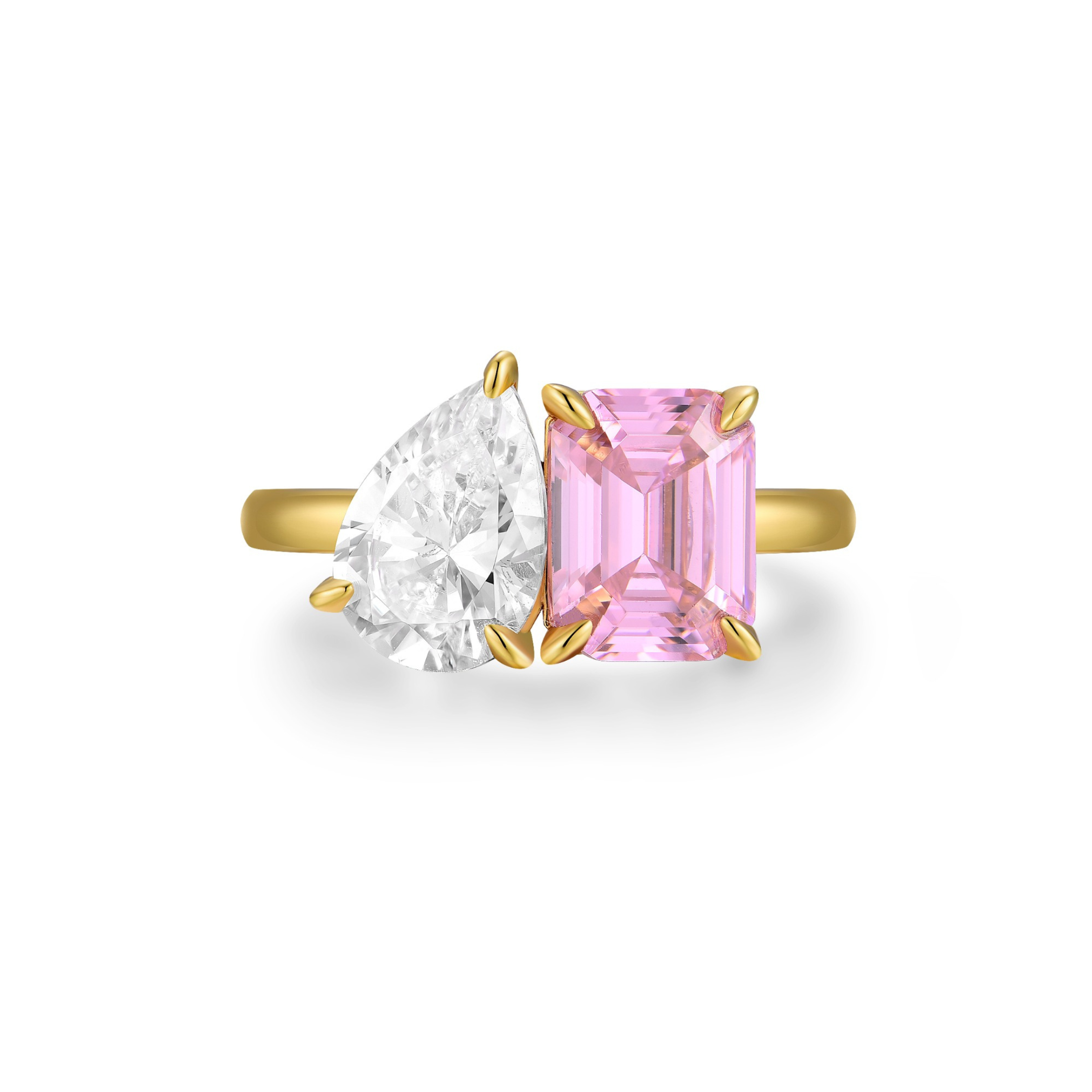 Promise Pink Toi et Moi Ring