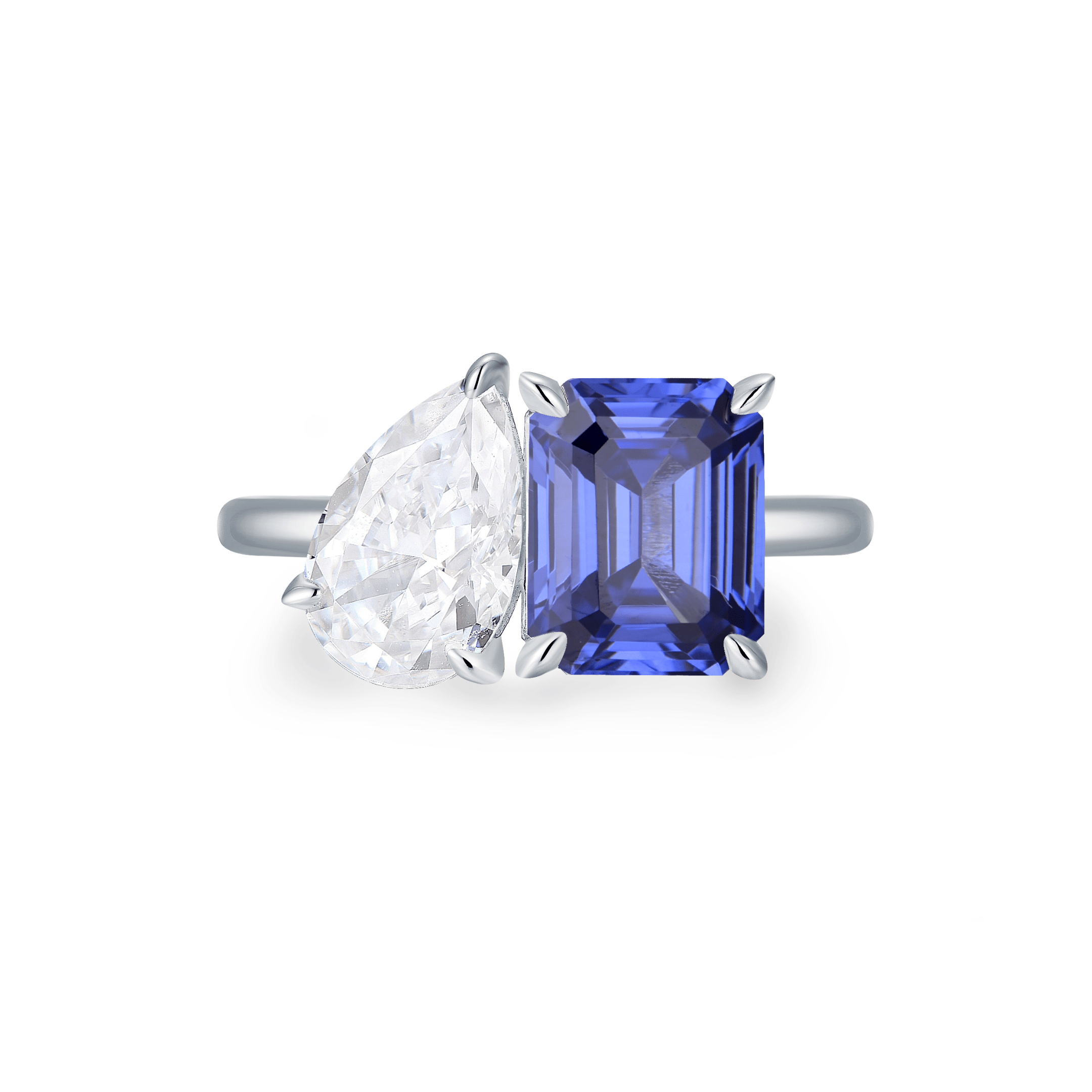 Promise Blue Toi et Moi Ring