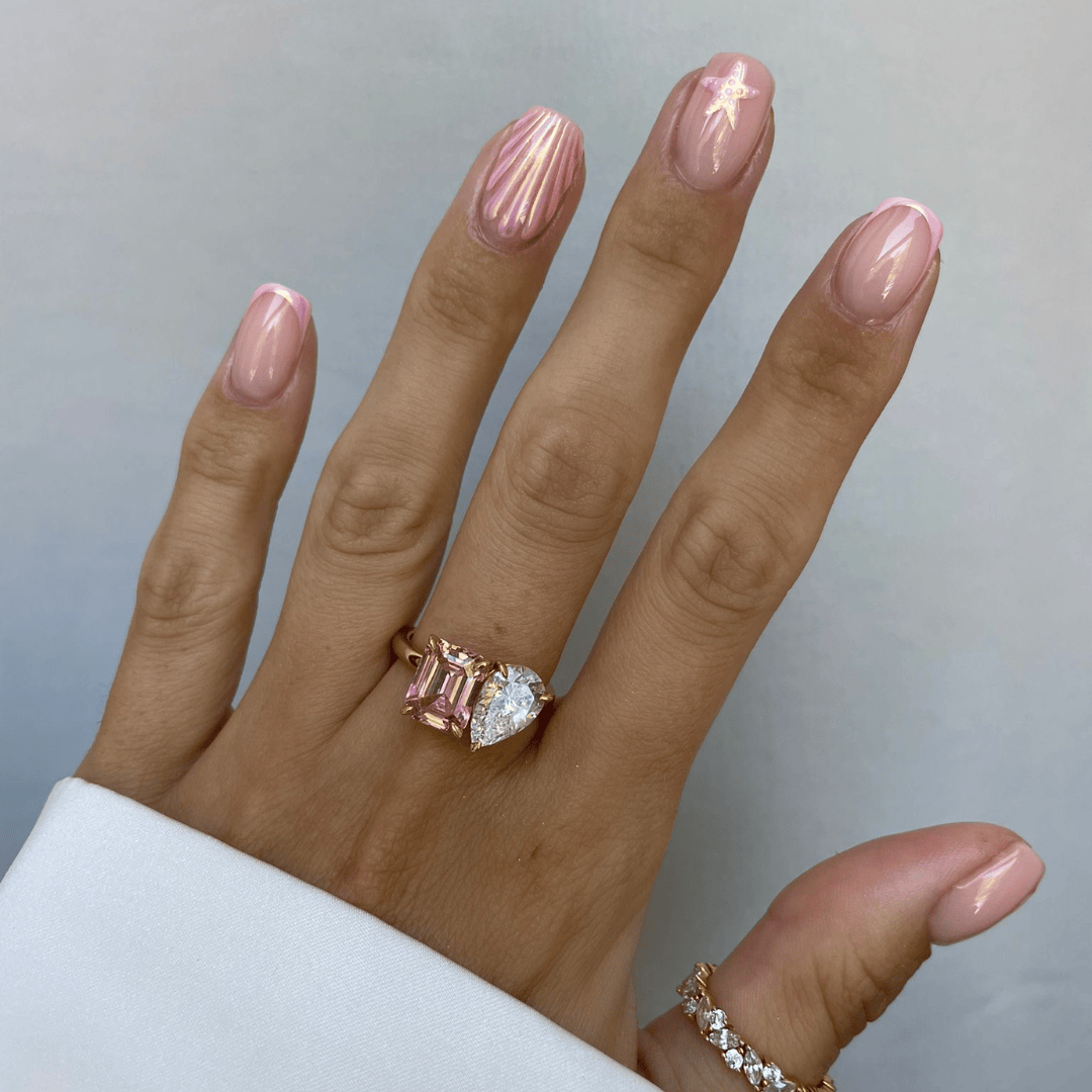 Promise Pink Toi et Moi Ring