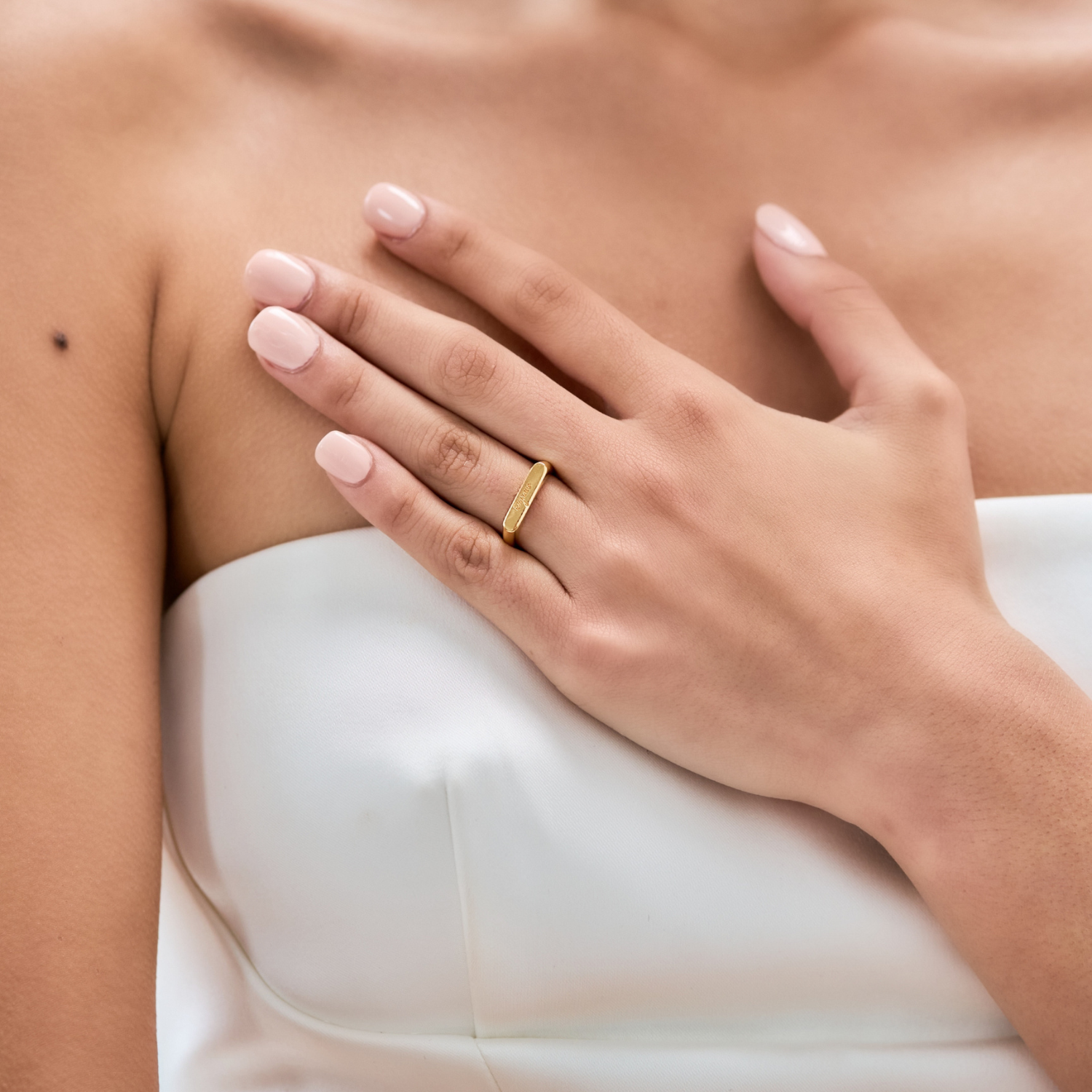 Slim Signet Ring - Engravable