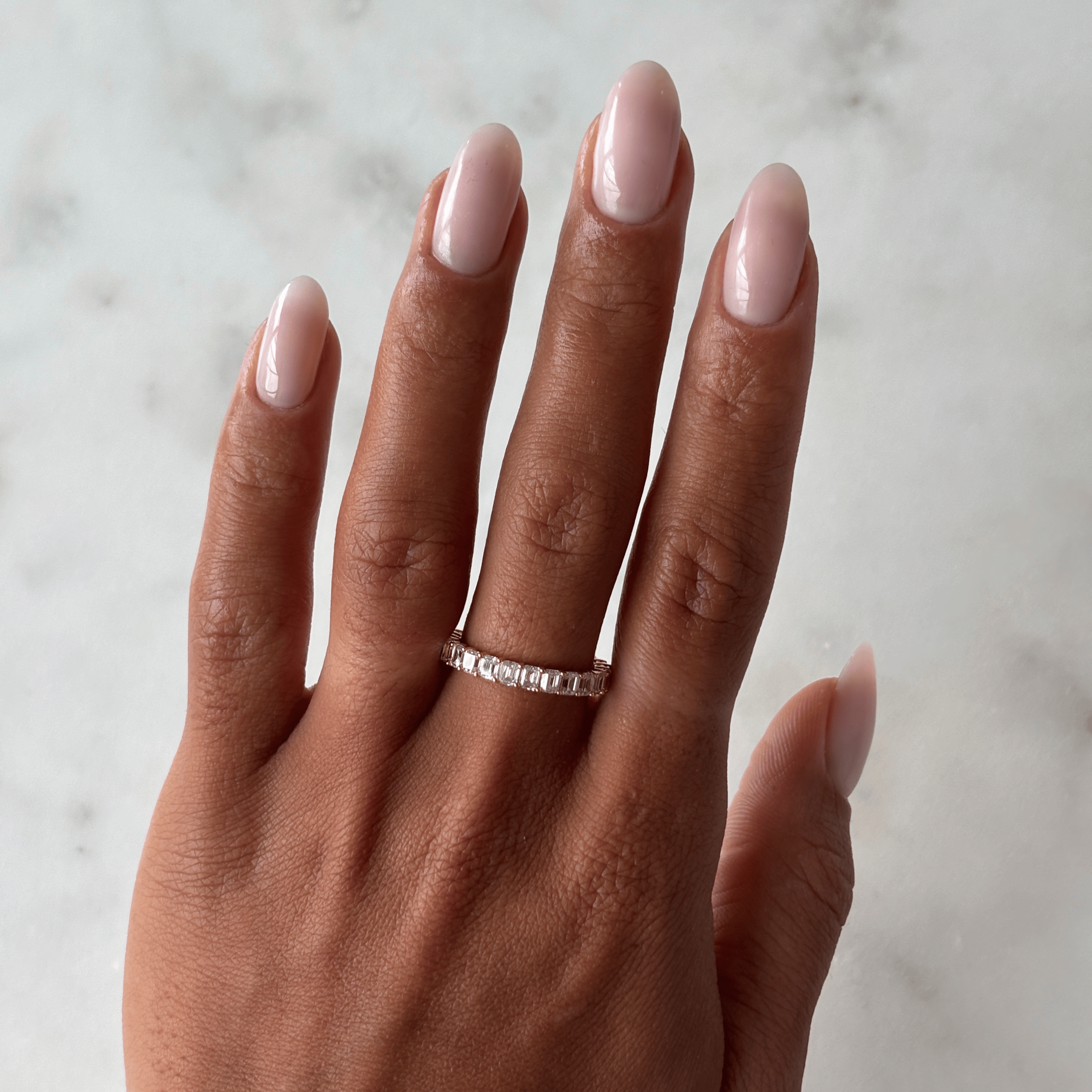 Emerald Cut Eternity Ring Band