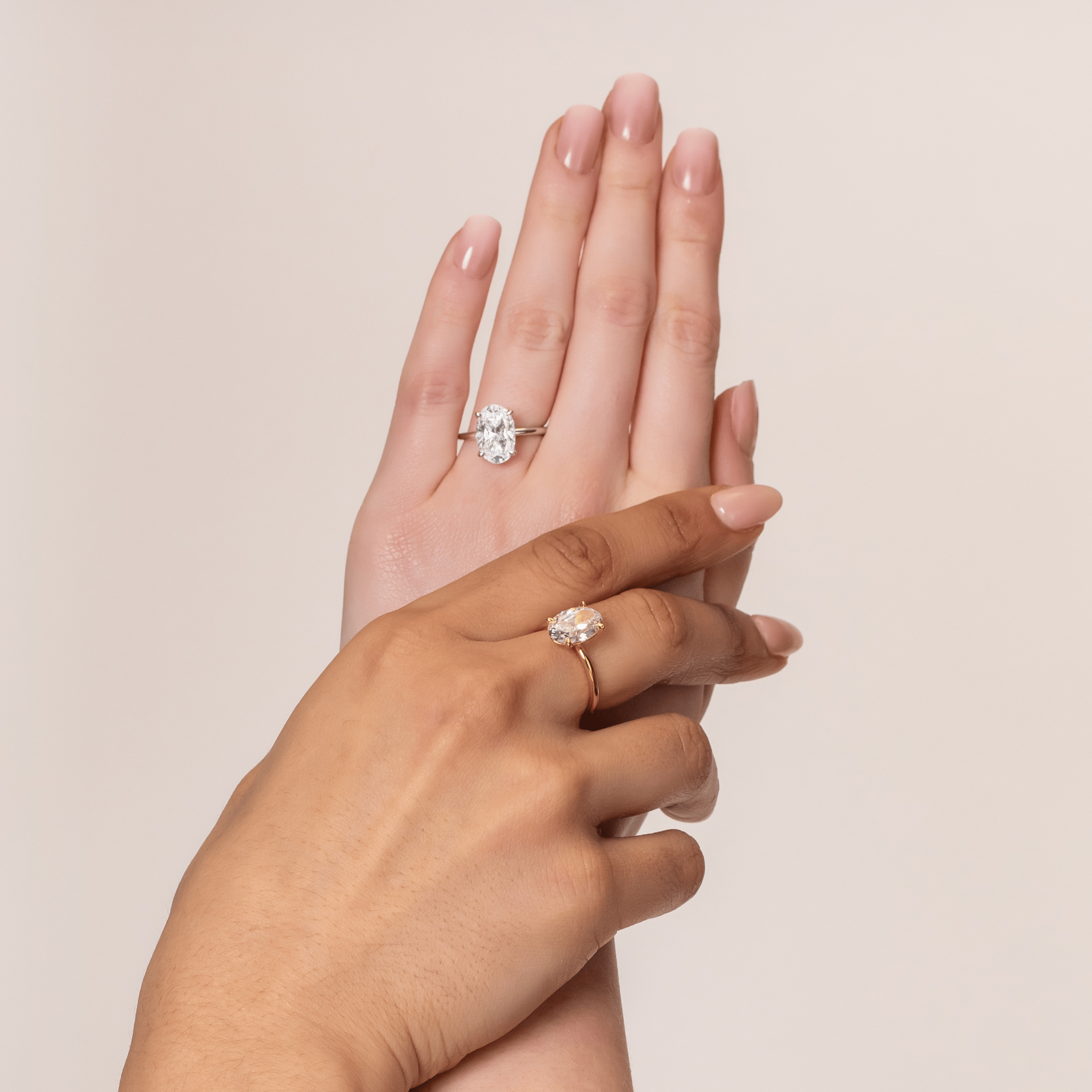 Minimalist promise ring with 3ct oval hand set stone – symbolic jewellery gift