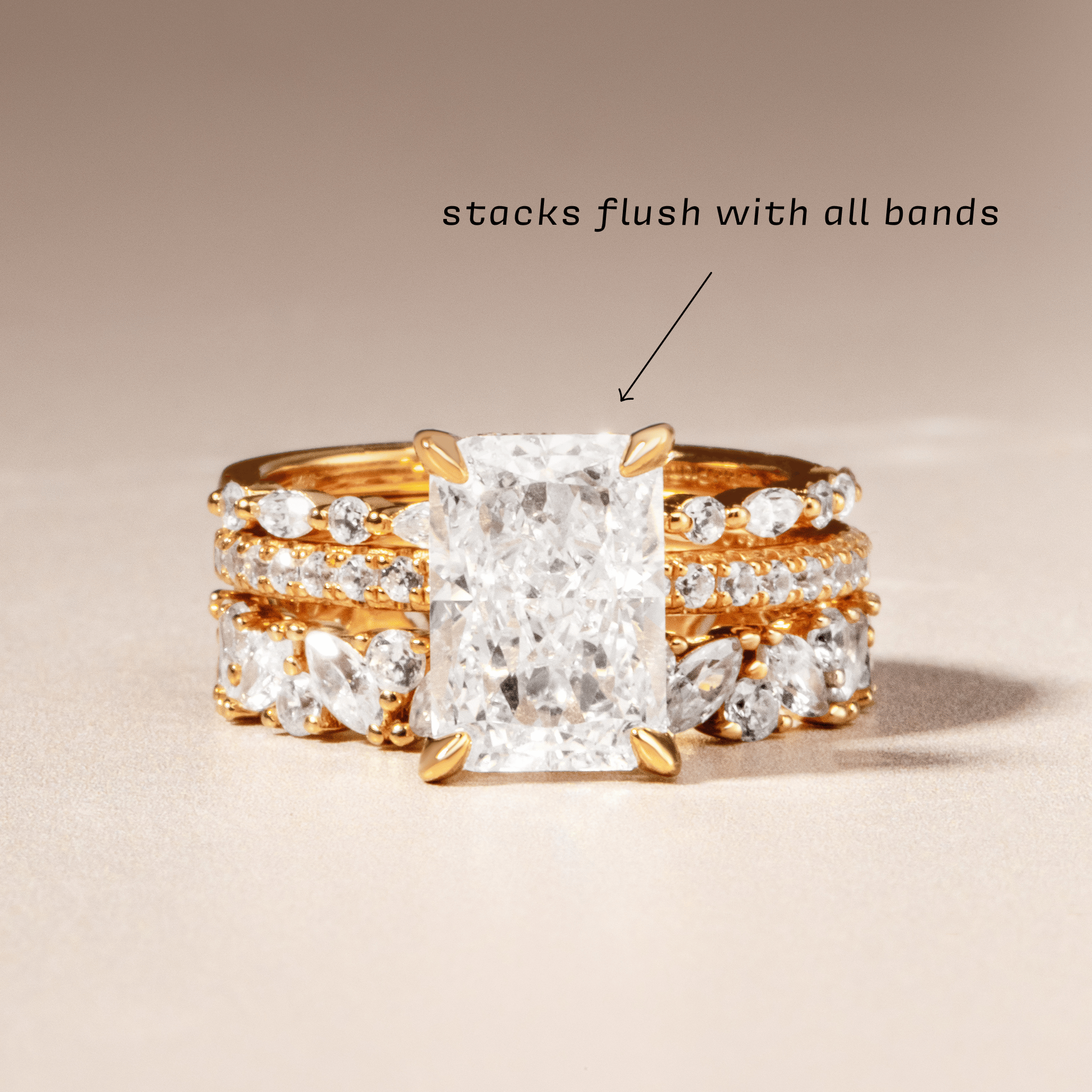 Promise Radiant Cut Pave Ring