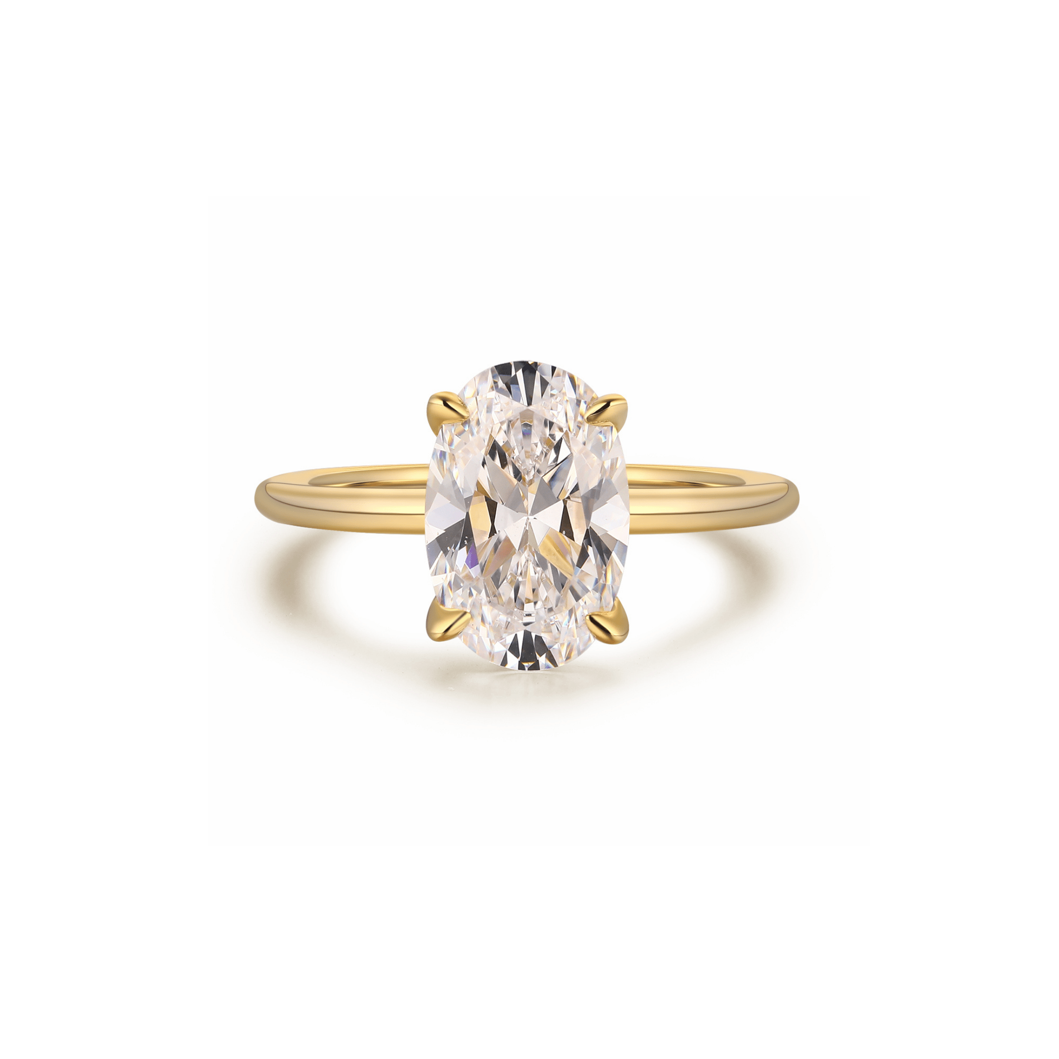 The Promise Co. Oval Solitaire diamond simulant ring. Promise Ring for her.