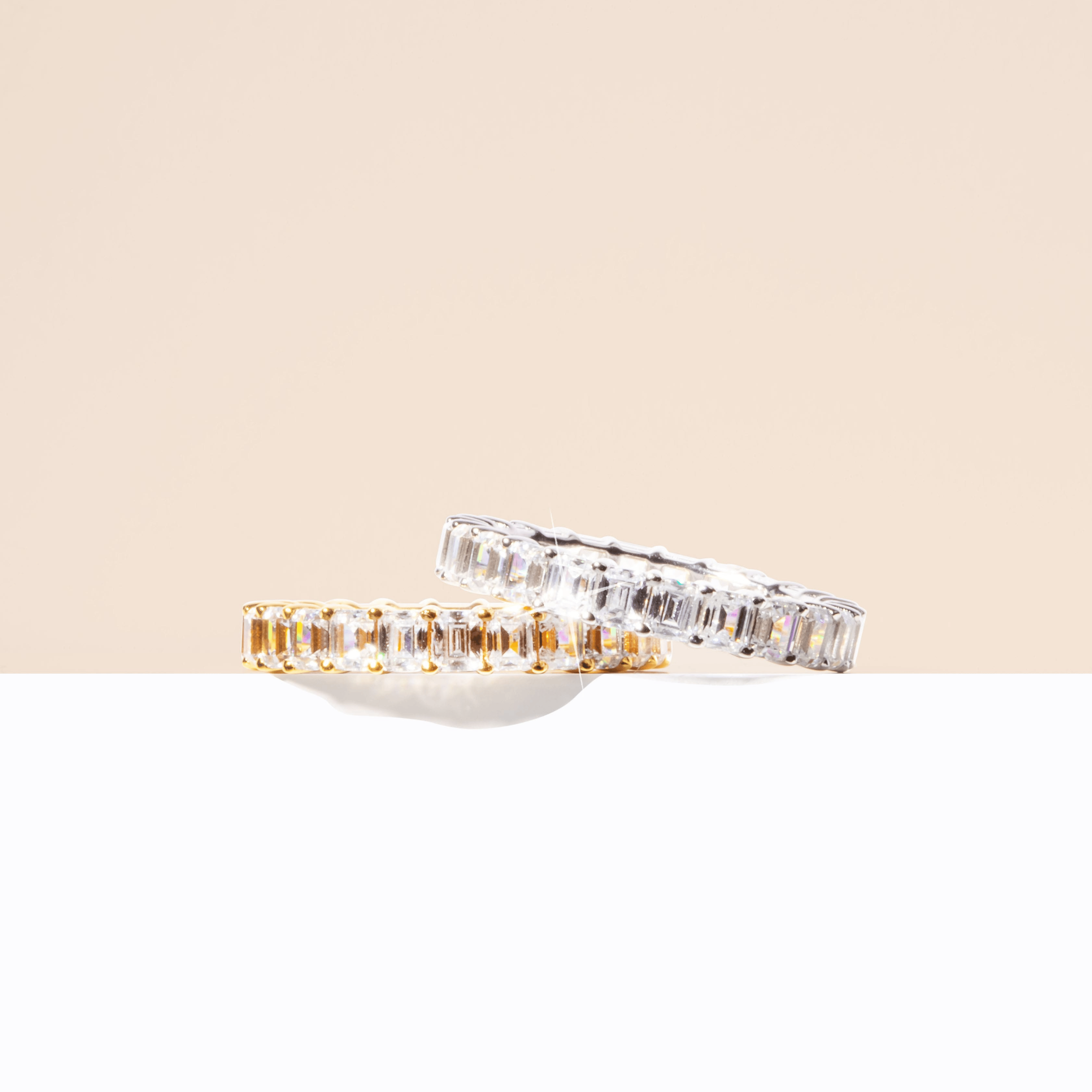 Emerald Cut Eternity Ring Band
