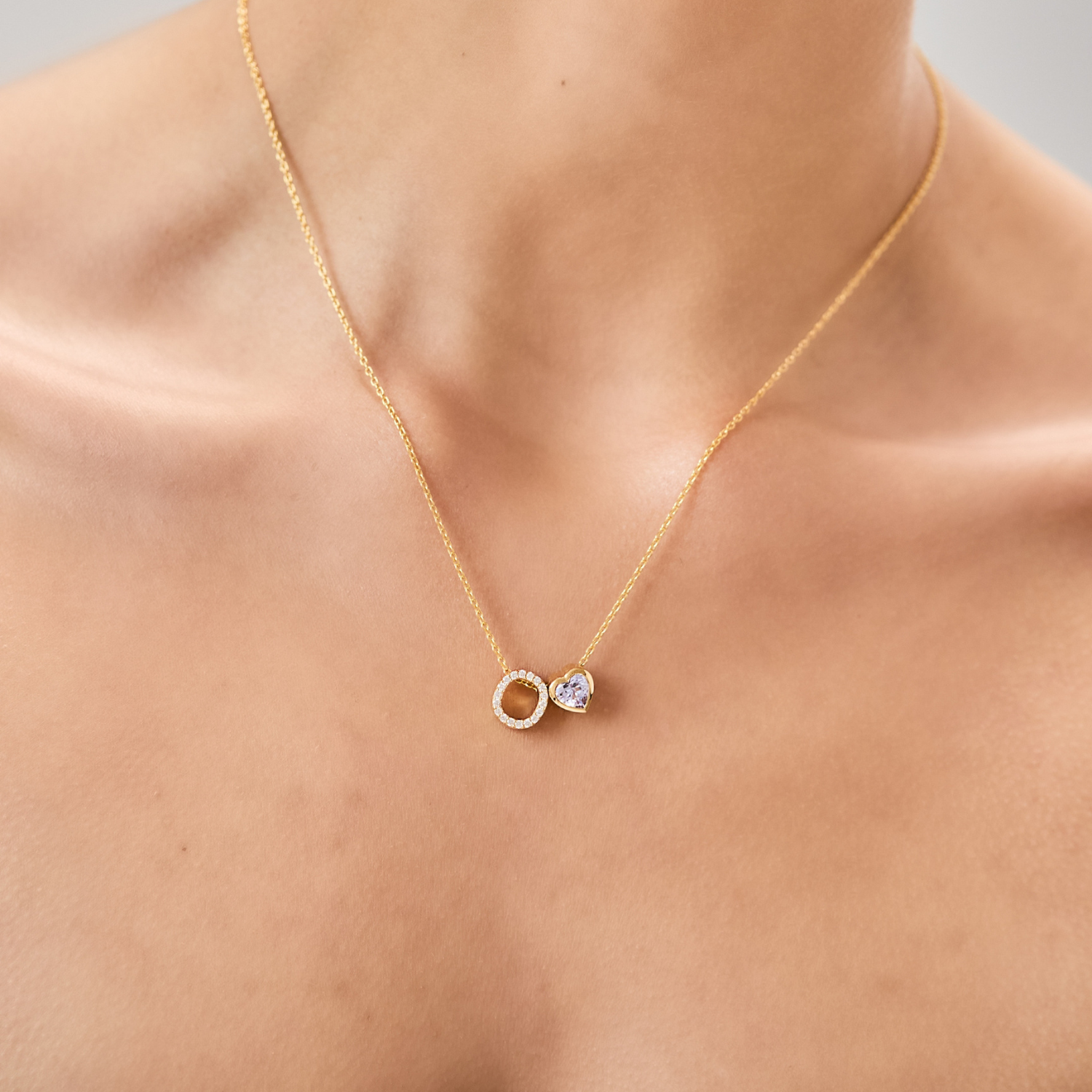 Custom Initial & Birthstone Necklace