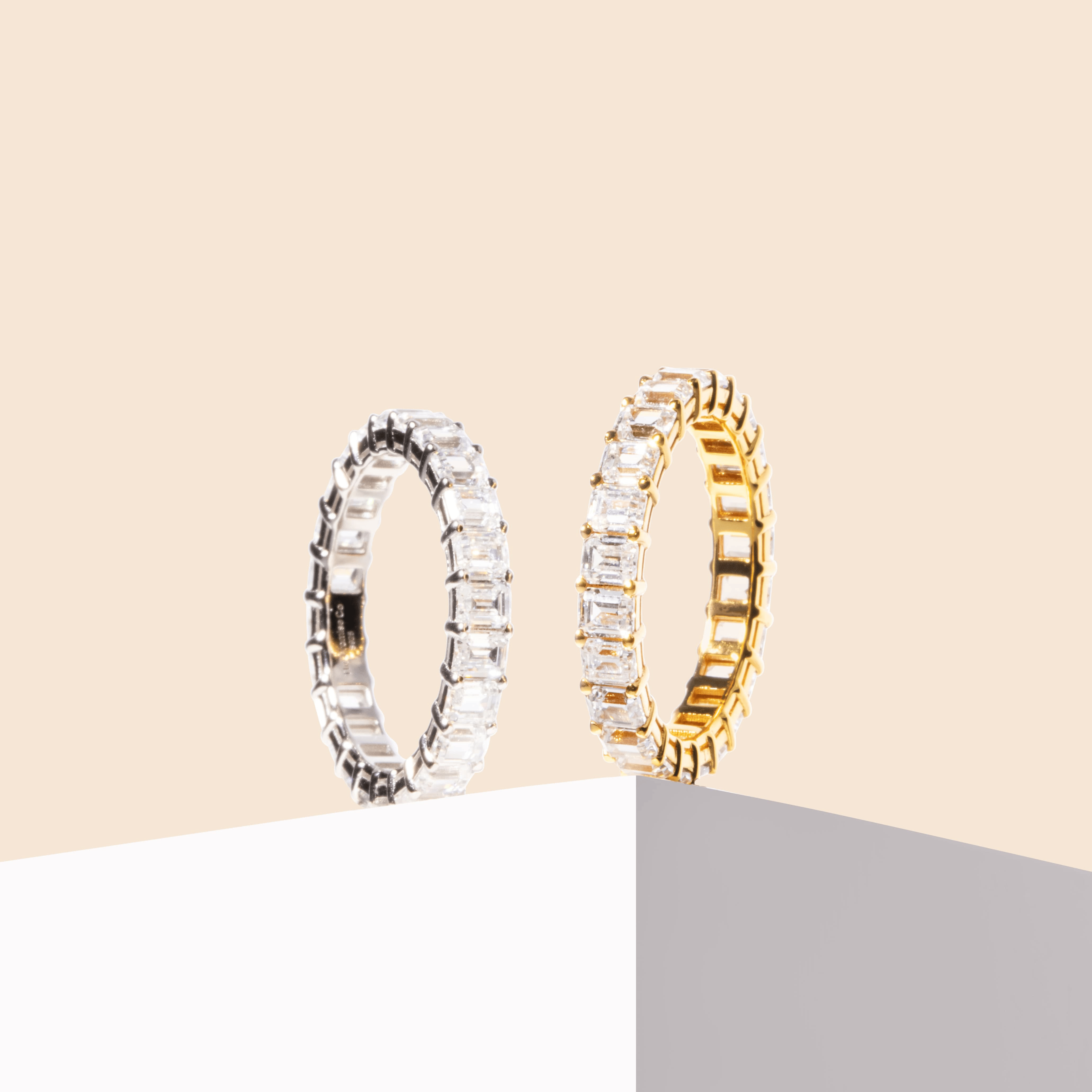 Emerald Cut Eternity Ring Band