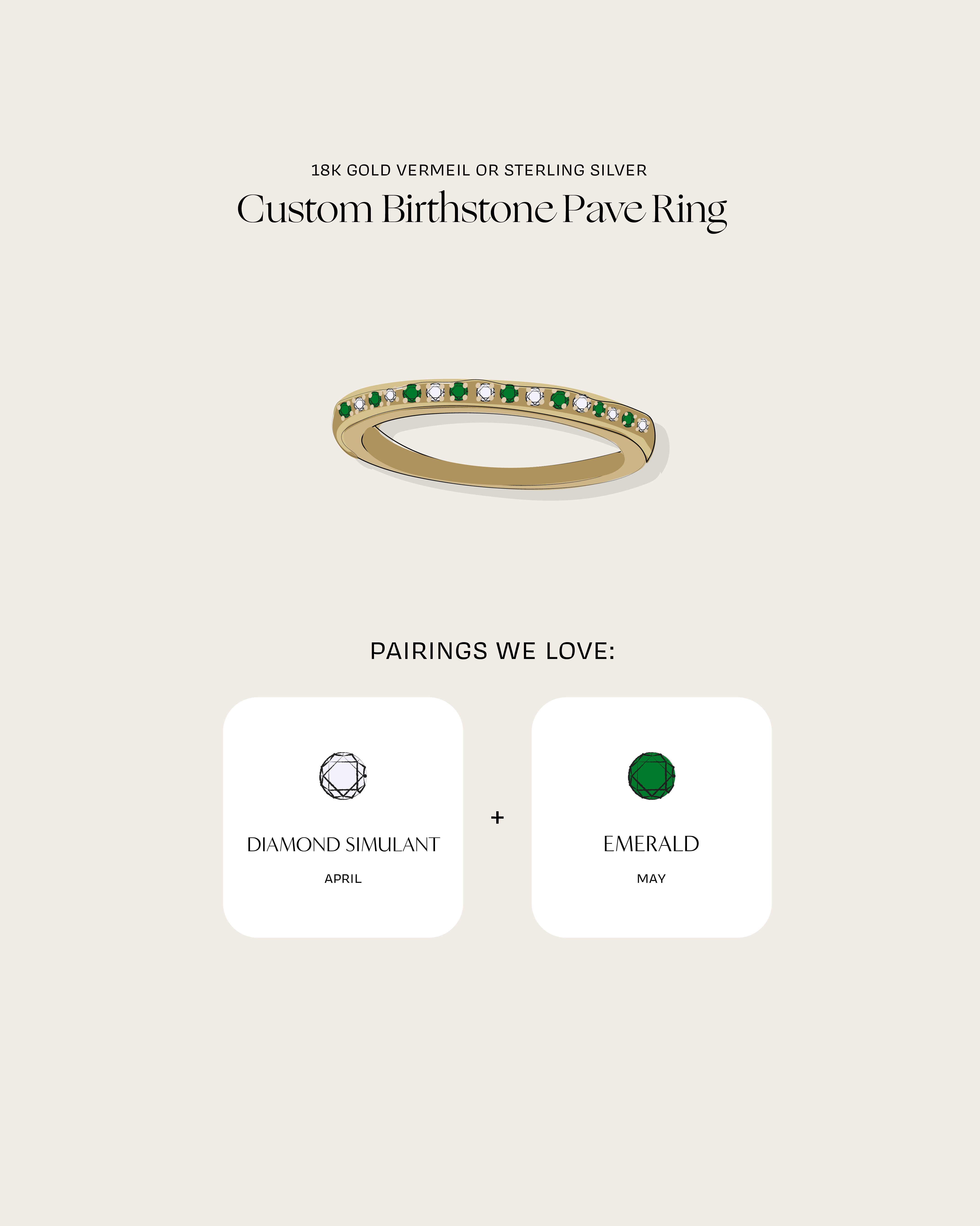 Promise Pave Birthstone Ring