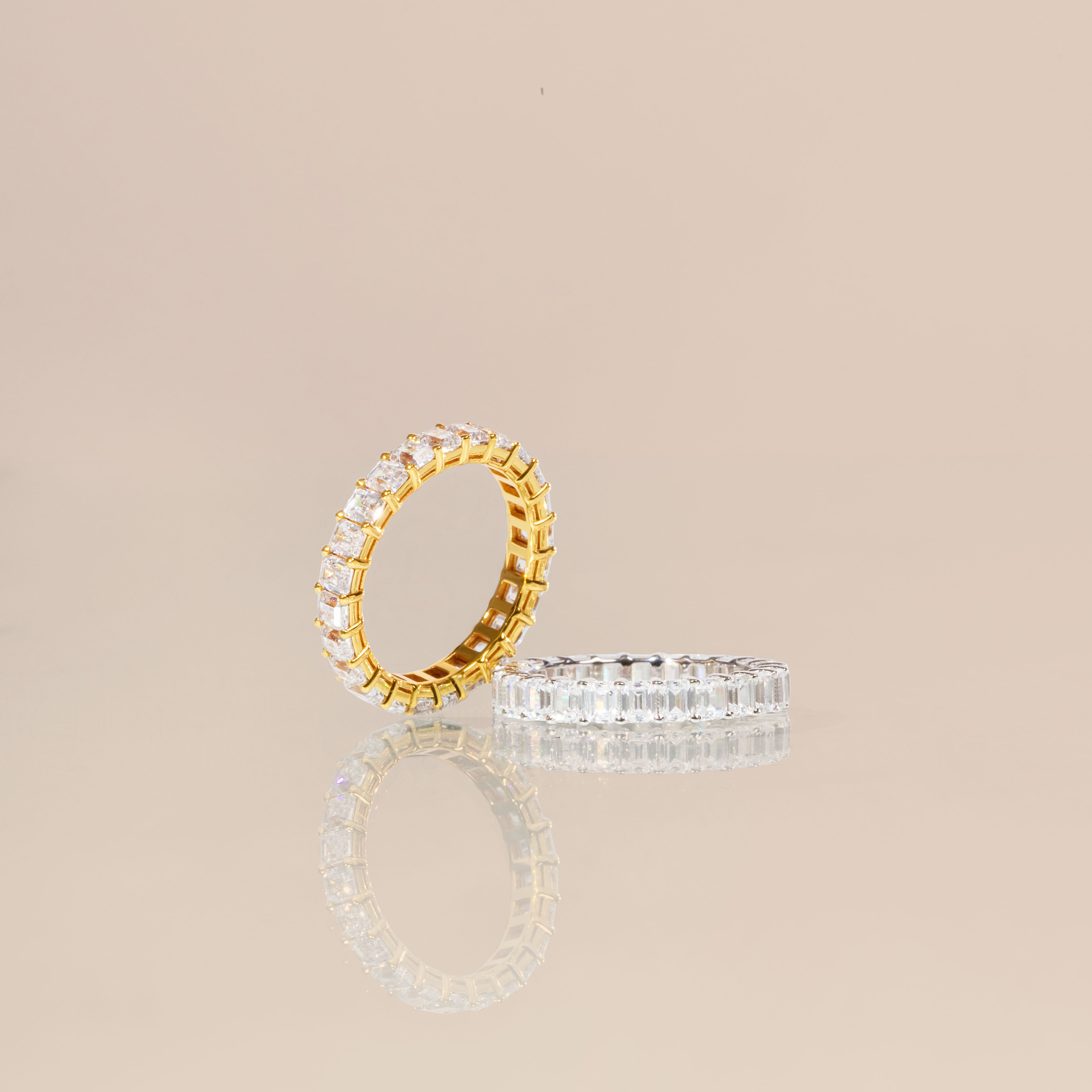 Emerald Cut Eternity Ring Band
