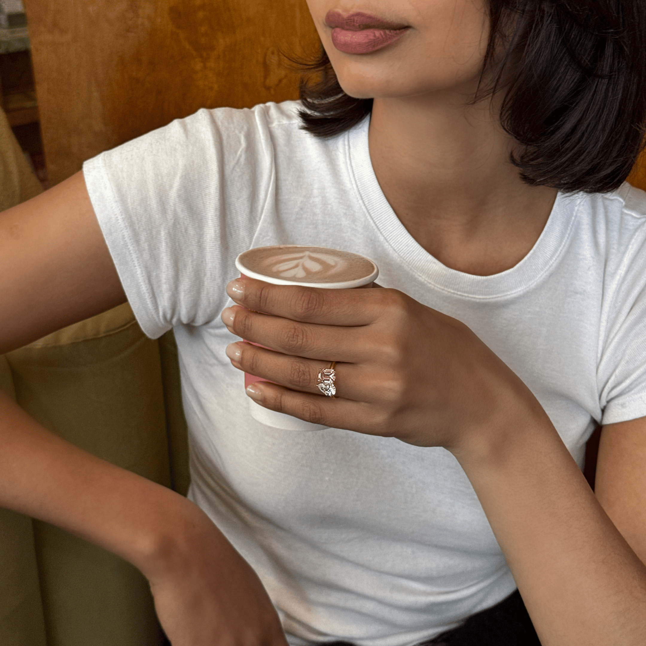 Promise Pink Toi et Moi Ring