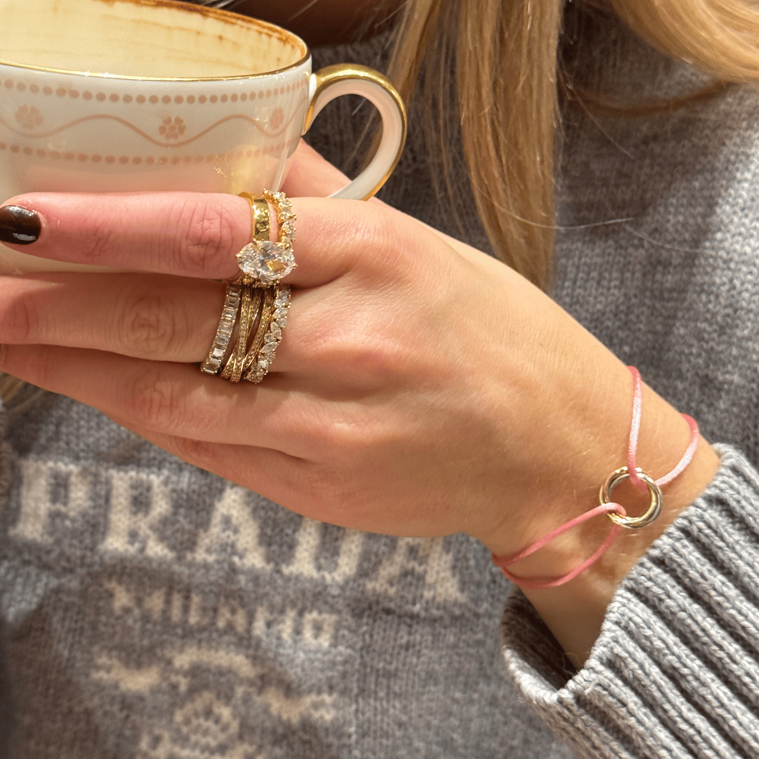 Promise Trinity Silk Cord Bracelet