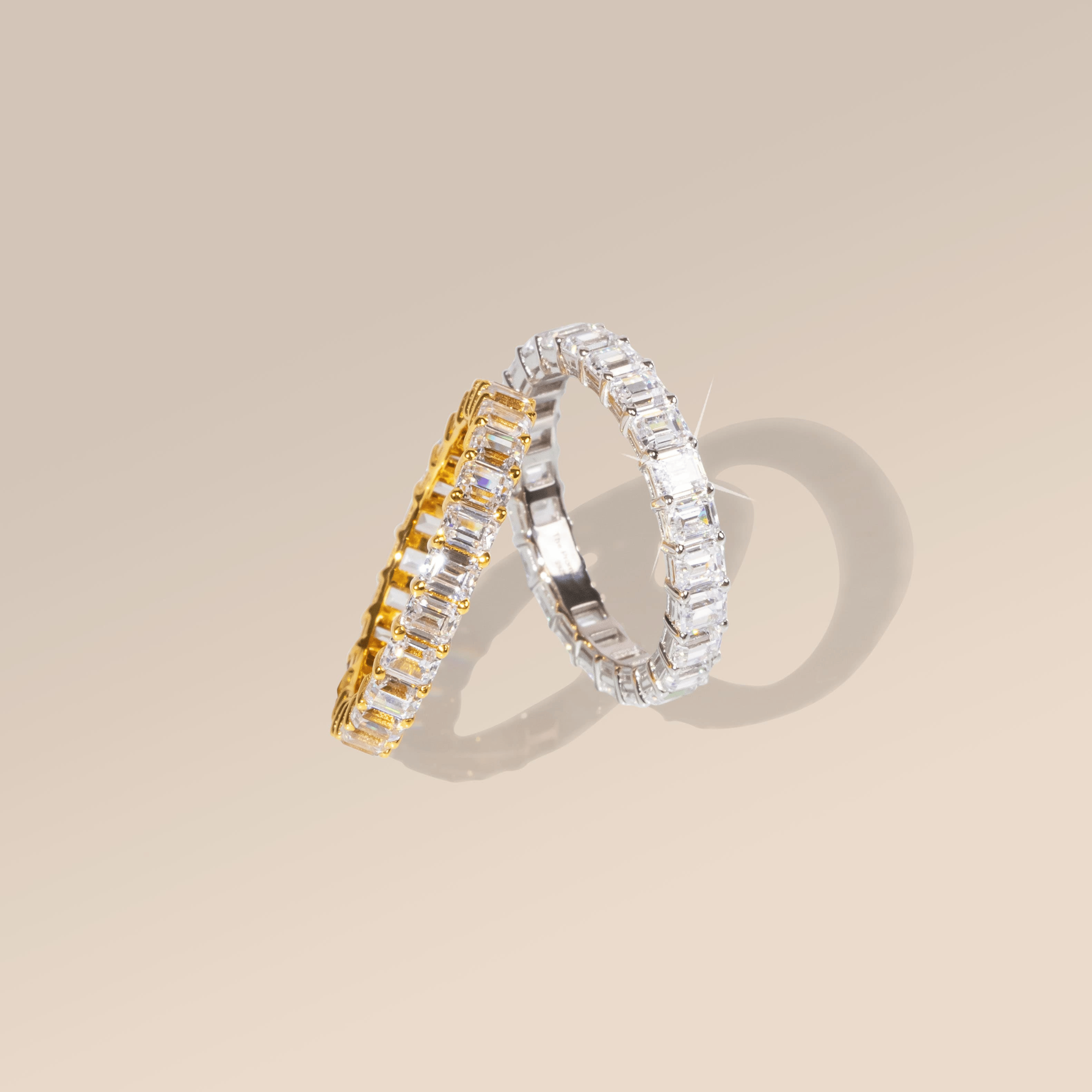 Emerald Cut Eternity Ring Band