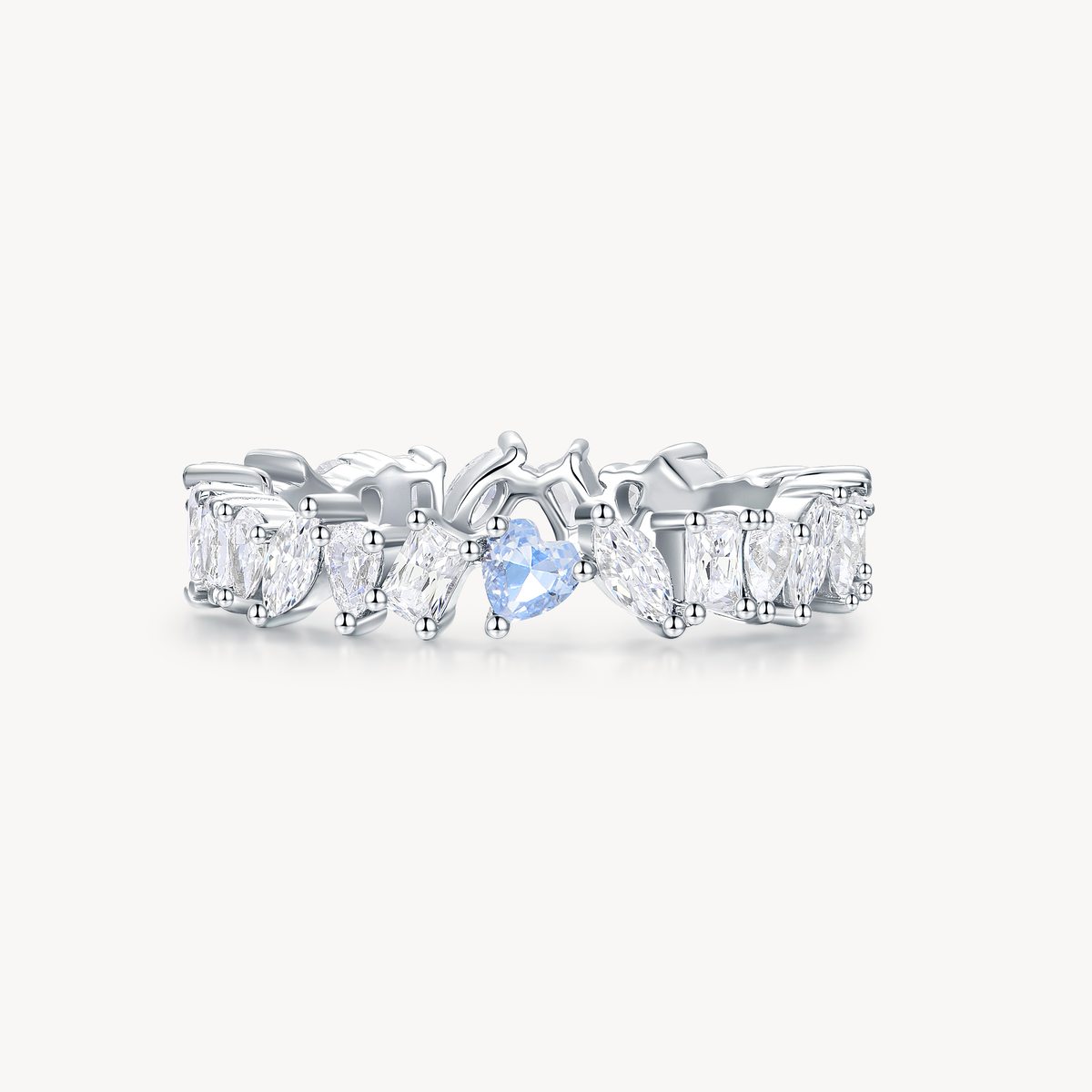 Blue Heart Cluster Band