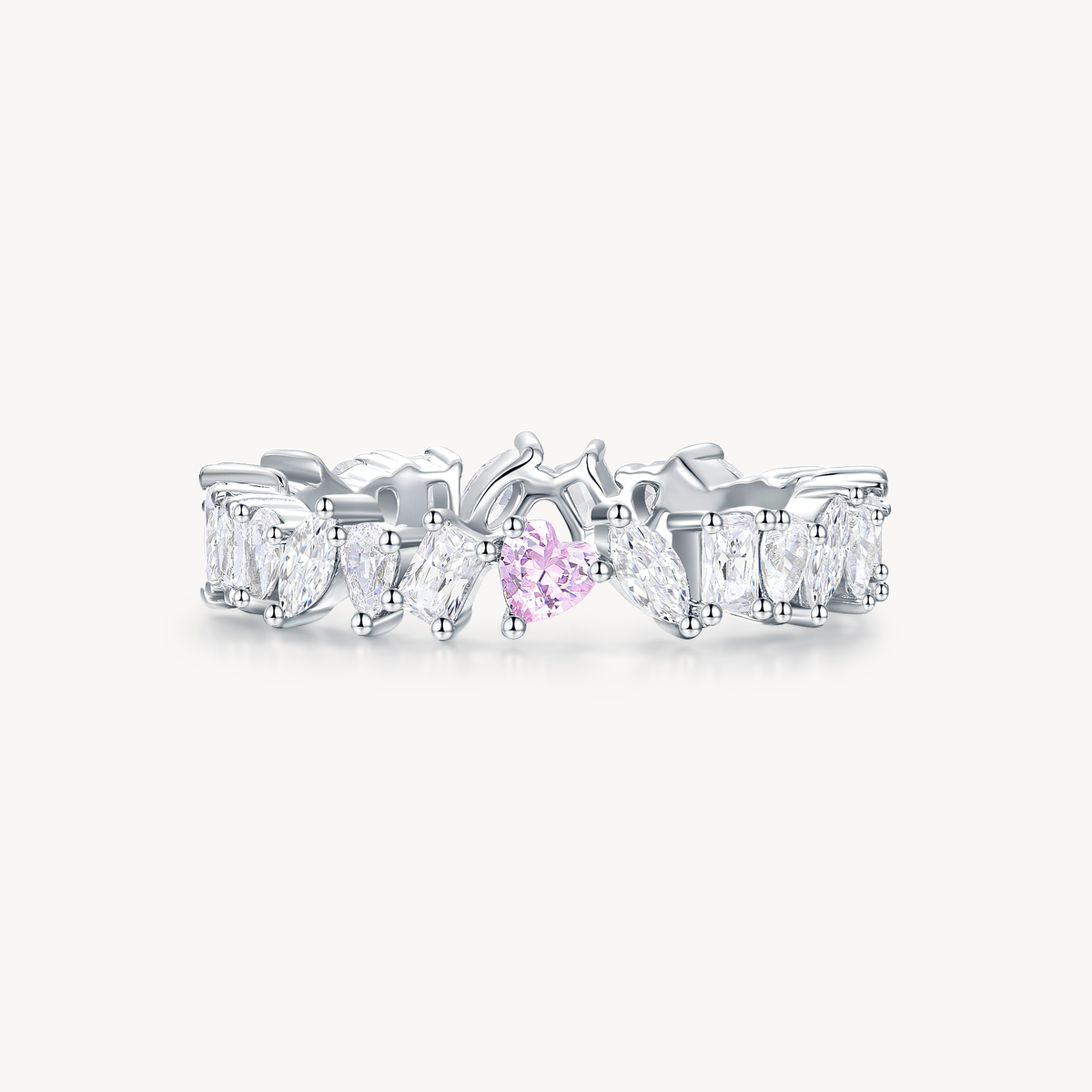 Pink Heart Cluster Band