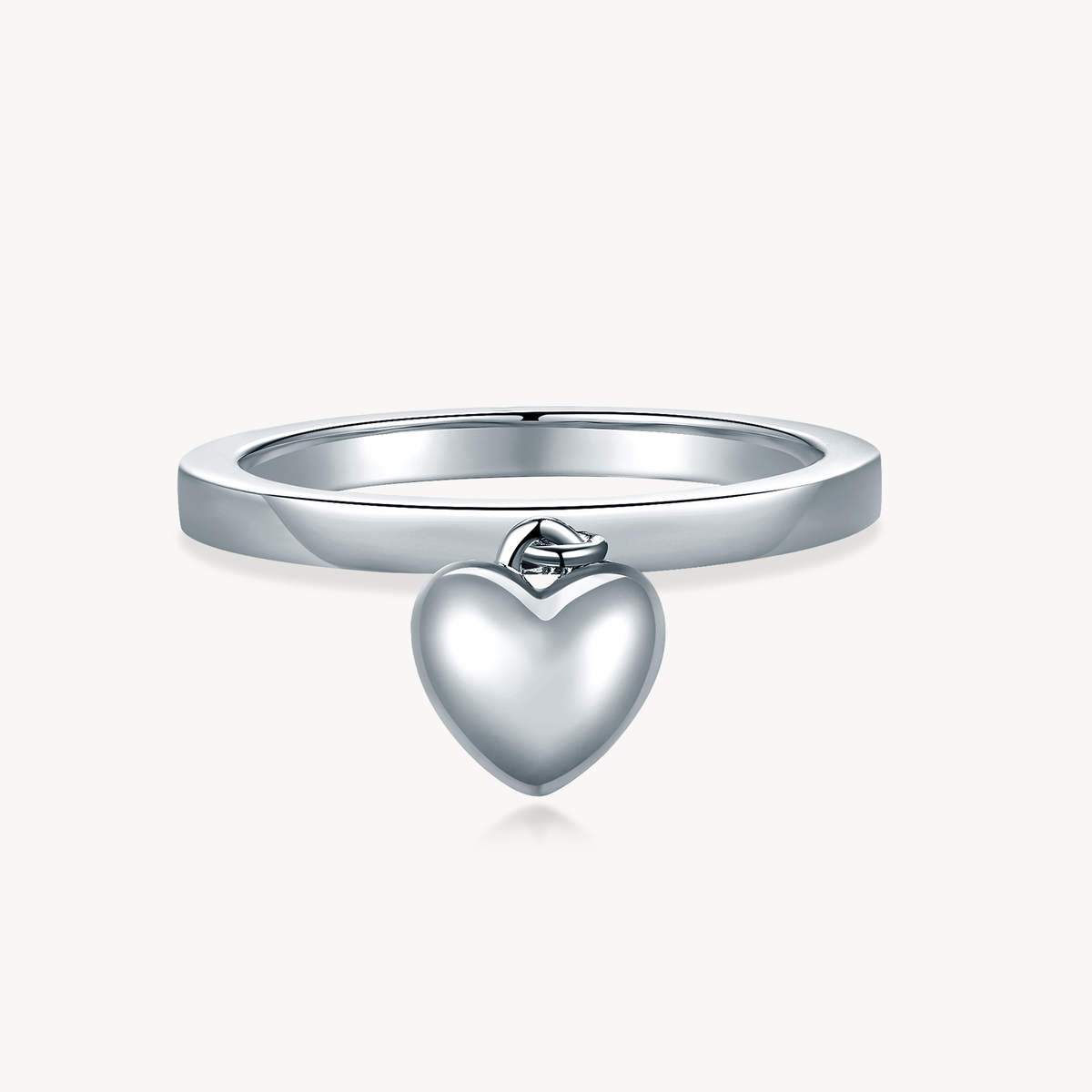 Heart Charm Promise Ring