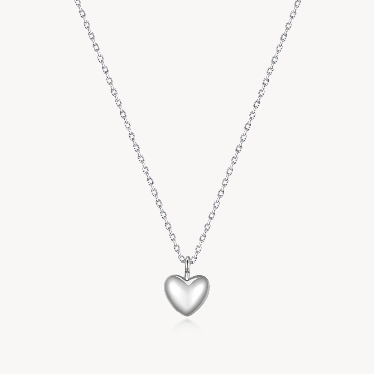 Promise Puffy Heart Necklace