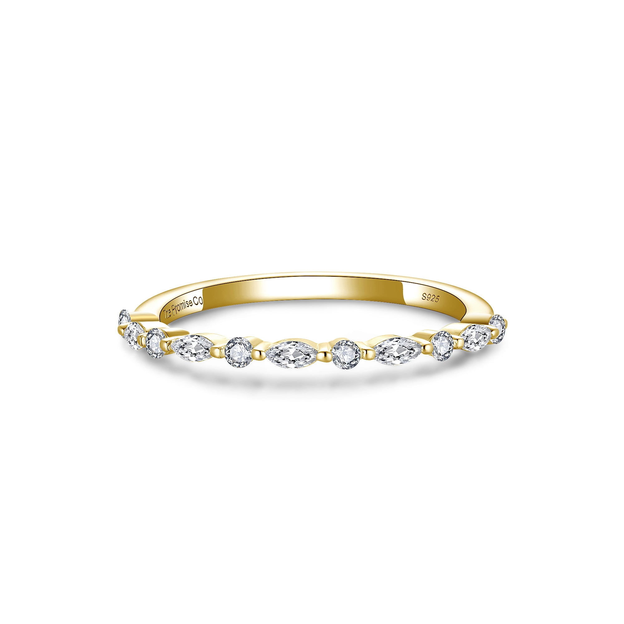 Elegant stacking band in gold – affordable dainty promise ring for her