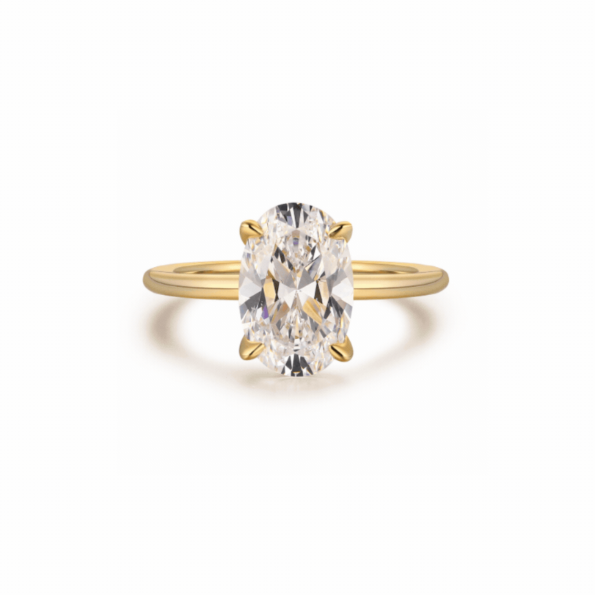 Engravable Oval Promise Ring