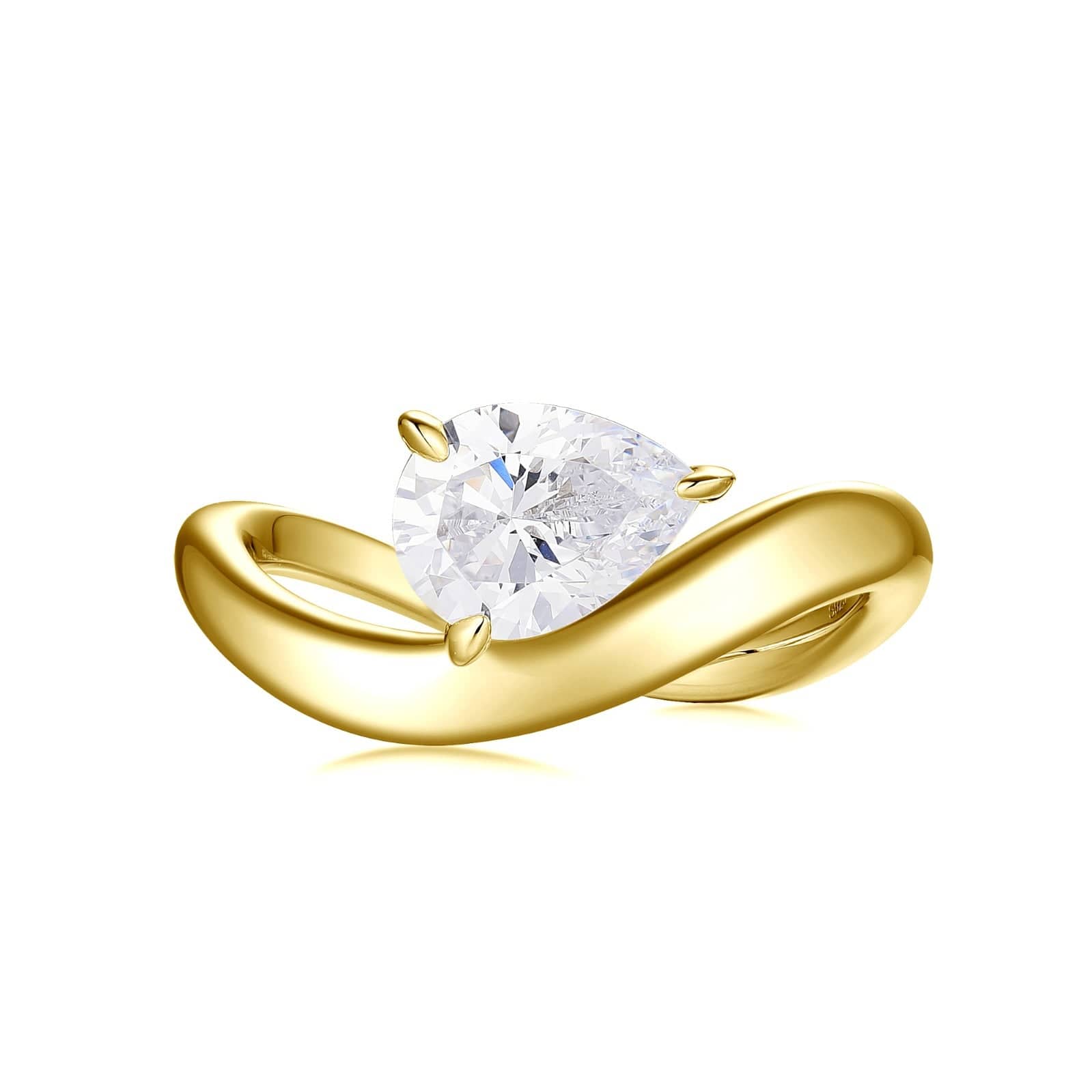 Promise Curve East West Pear Ring