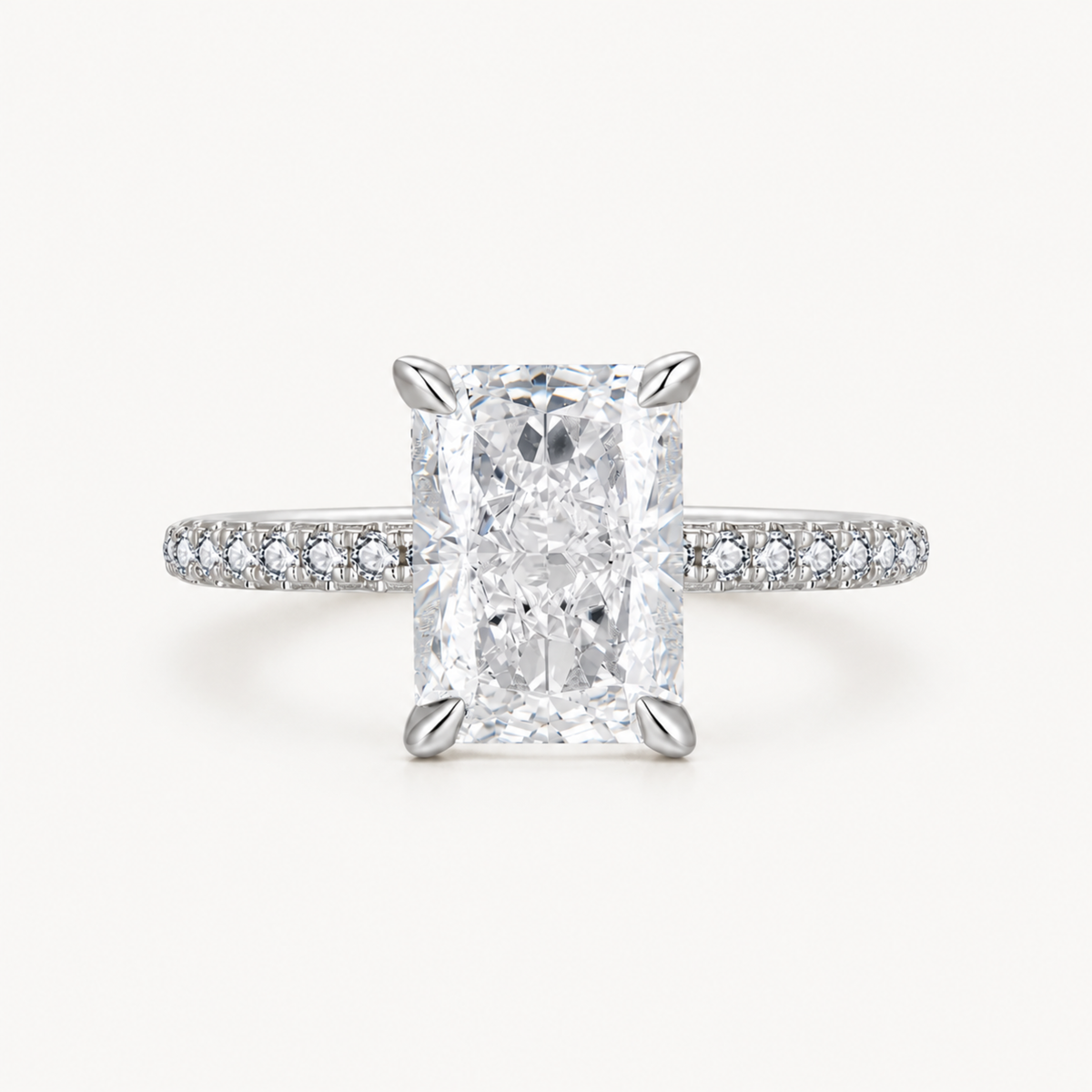 Promise Radiant Cut Pave Ring