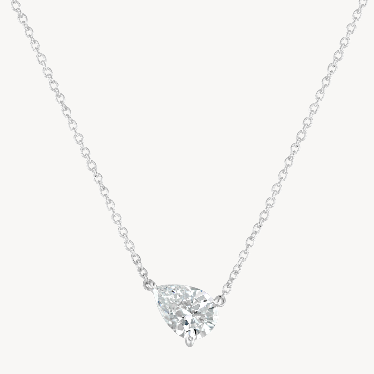 Pear Solitaire Necklace