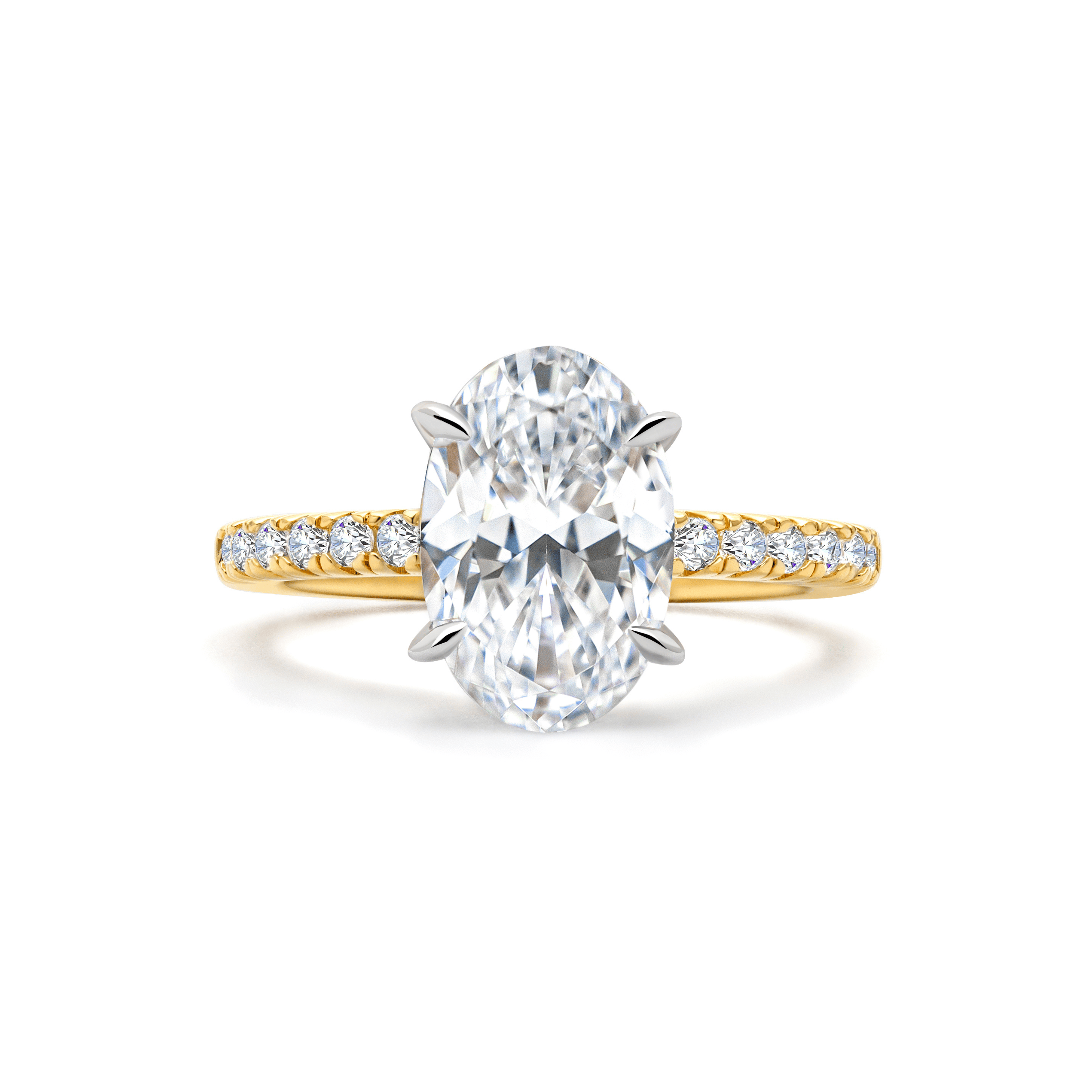 18ct gold vermeil sparkle oval ring on sparkle band, promise ring