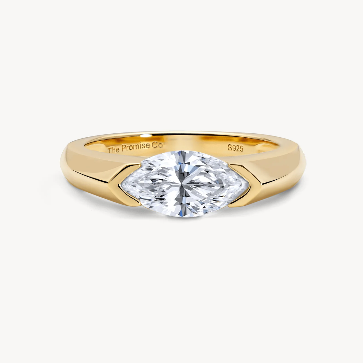 East West Marquise Pinky Ring