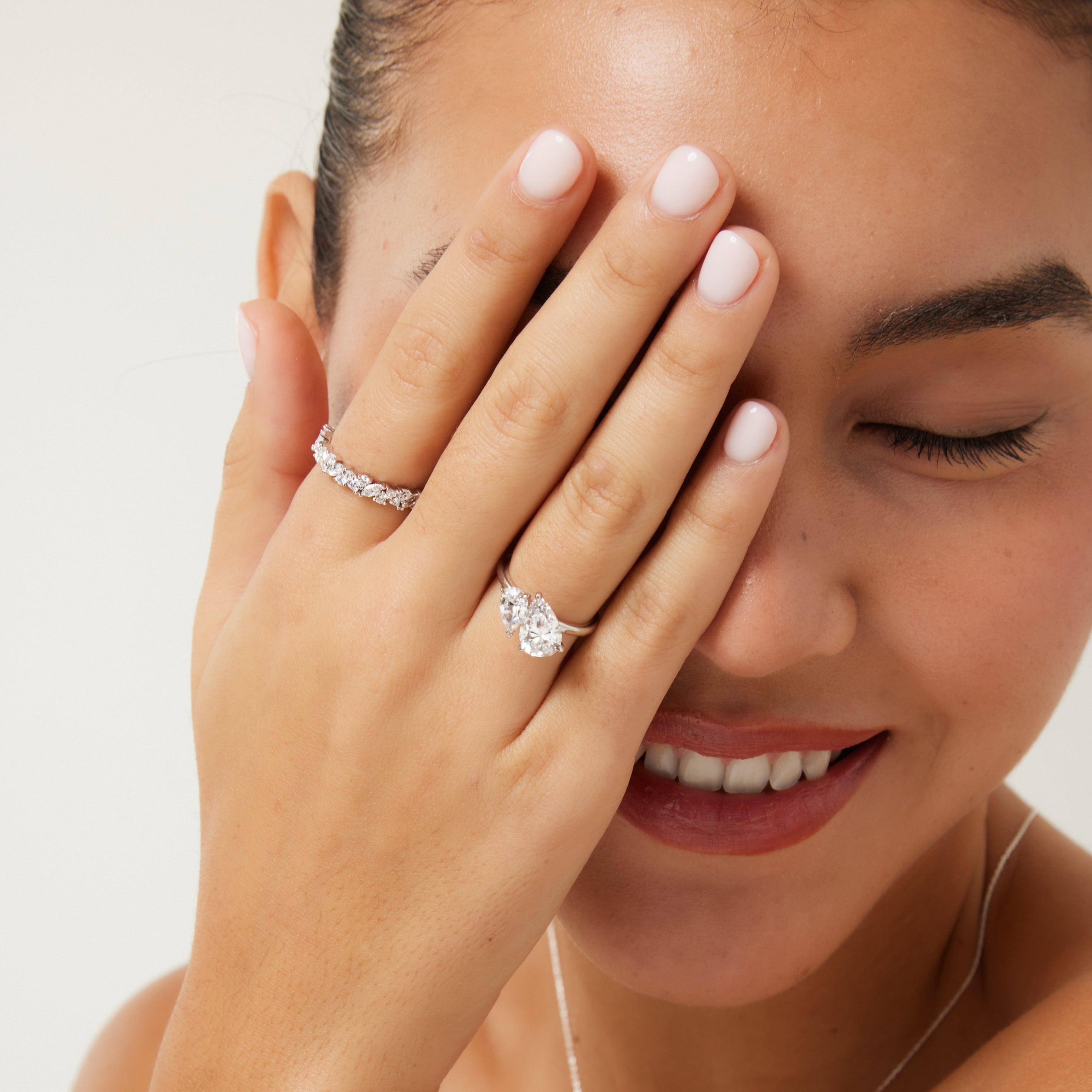 Pear Cut Toi et Moi Ring