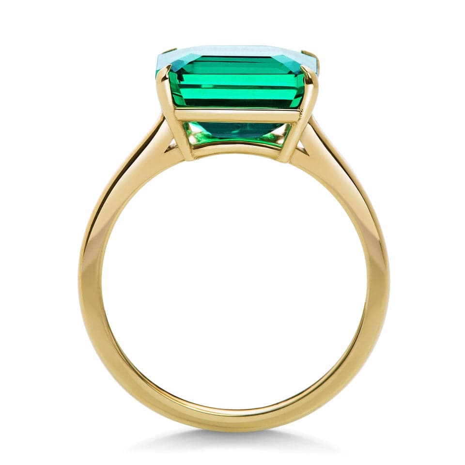 The Promise Ring Co. Emerald Green Promise Ring on 18ct Gold Vermeil Band