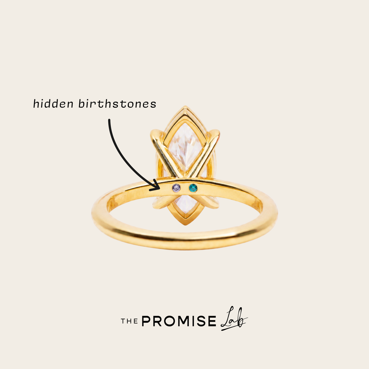 Engravable Marquise Promise Ring