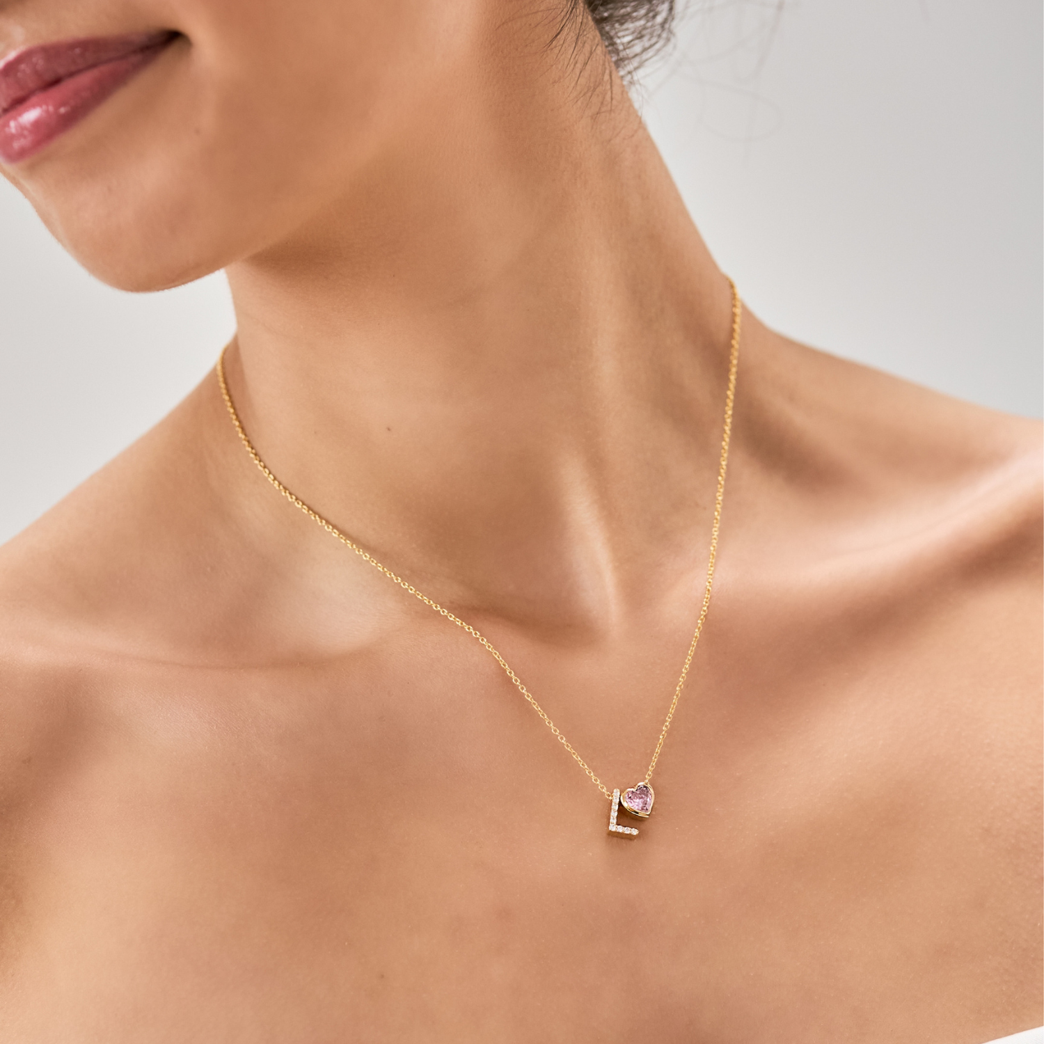 Custom Initial & Birthstone Necklace