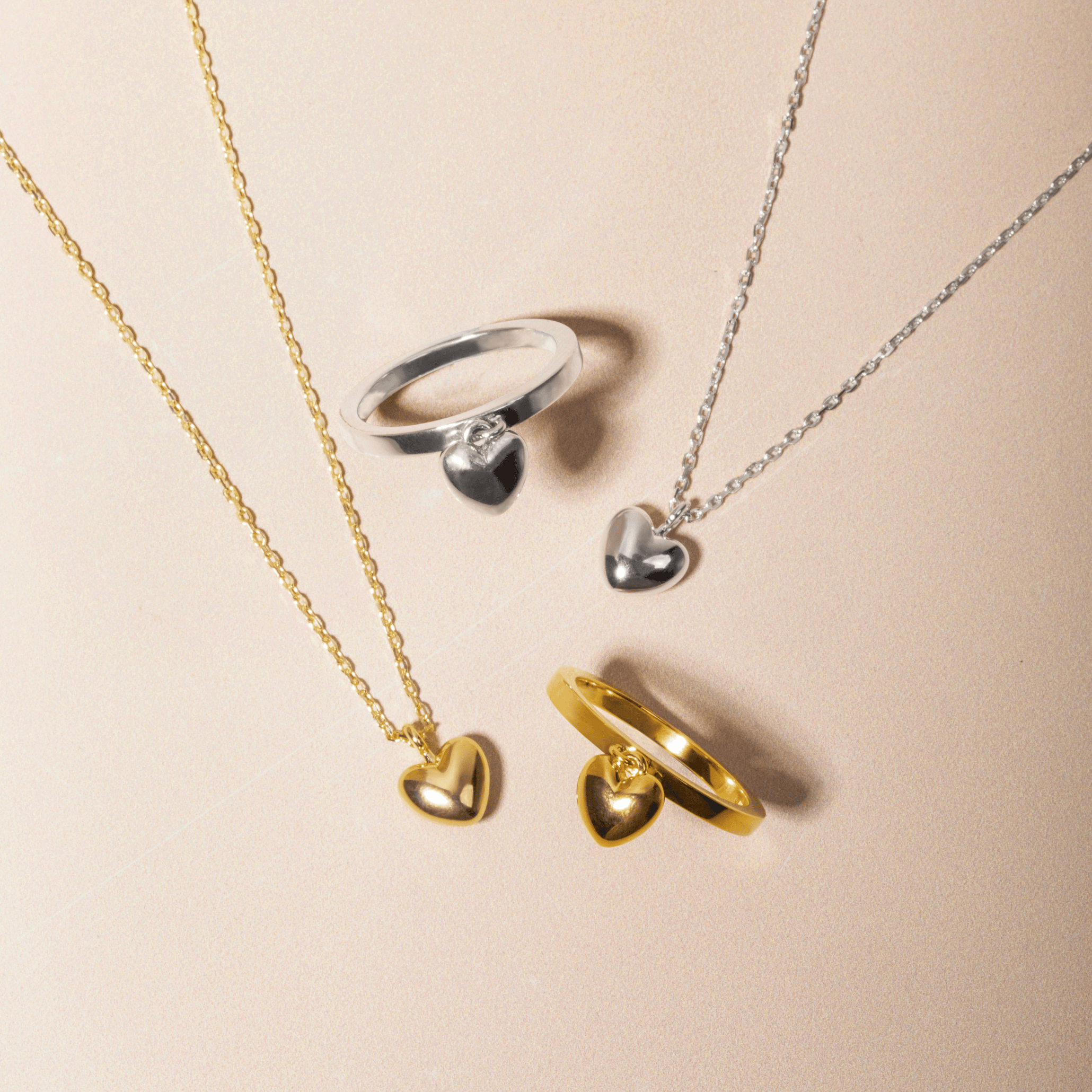 Heart Charm Promise Ring