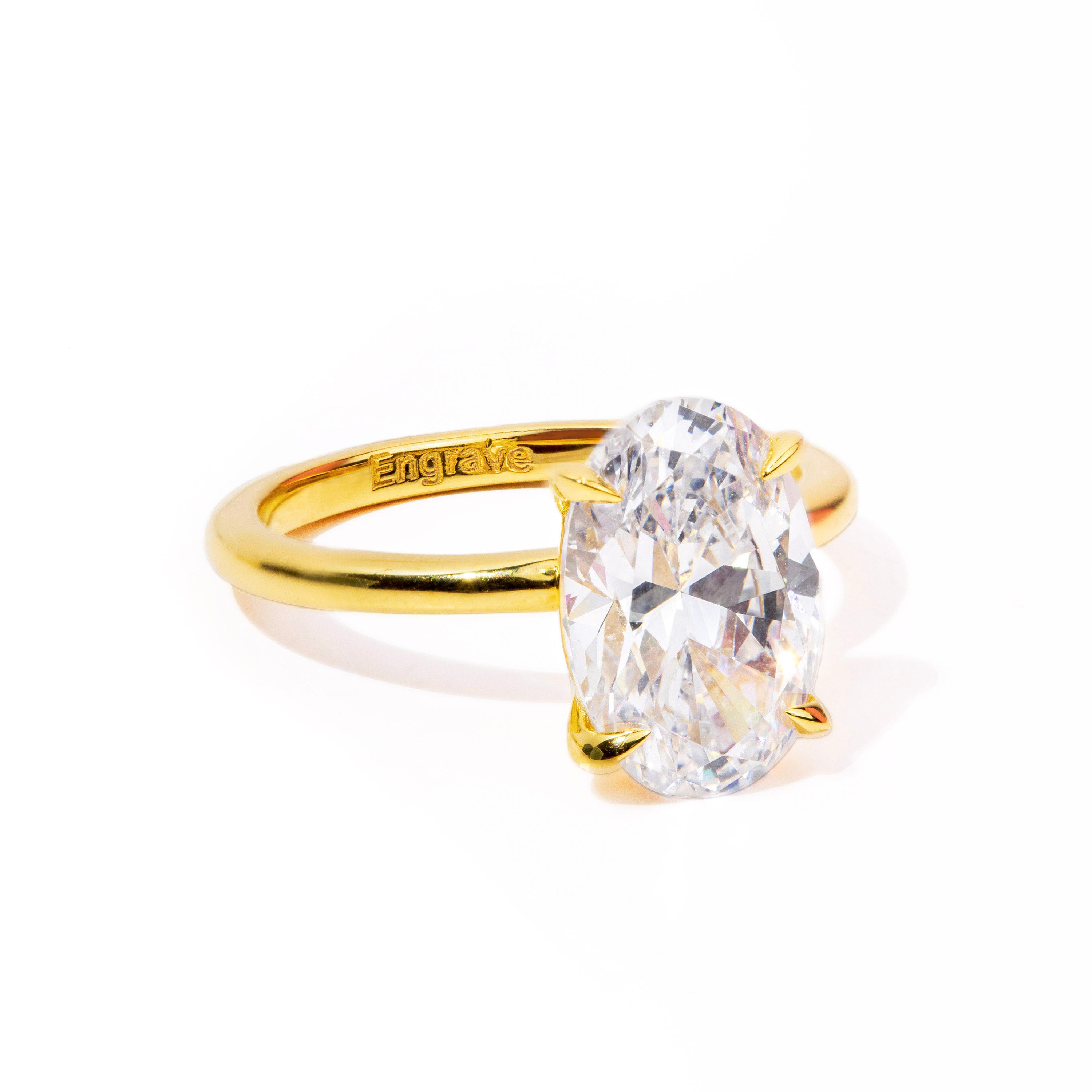 Engravable Oval Promise Ring