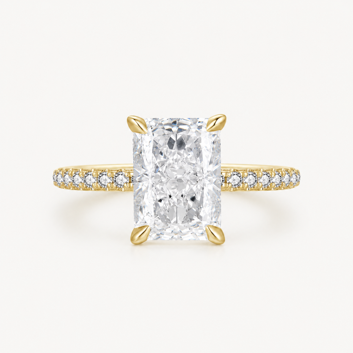 Promise Radiant Cut Pave Ring