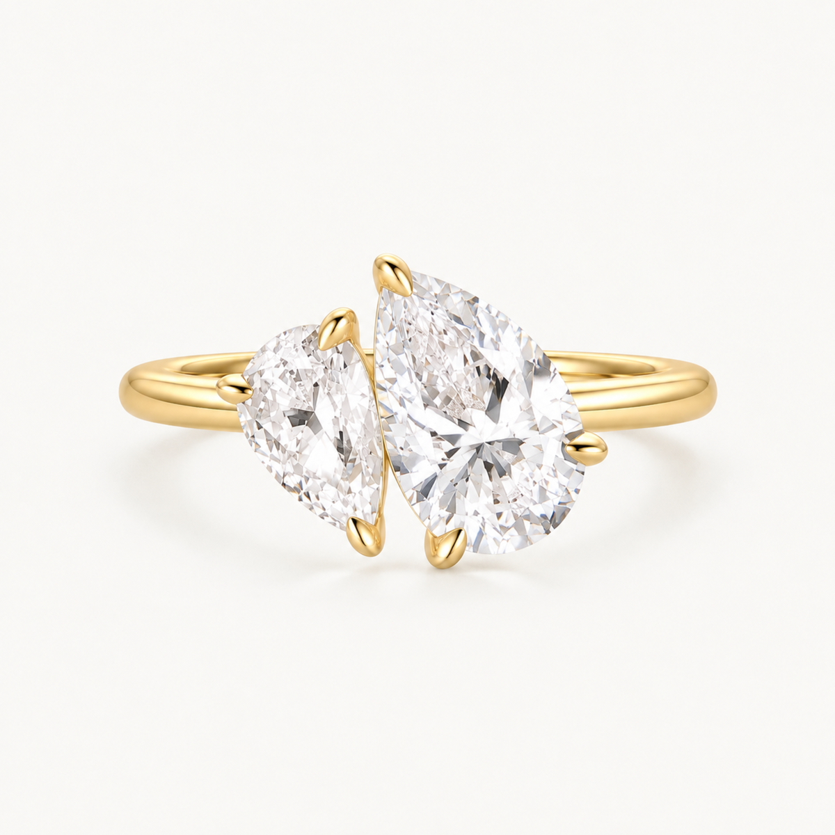 Pear Cut Toi et Moi Ring