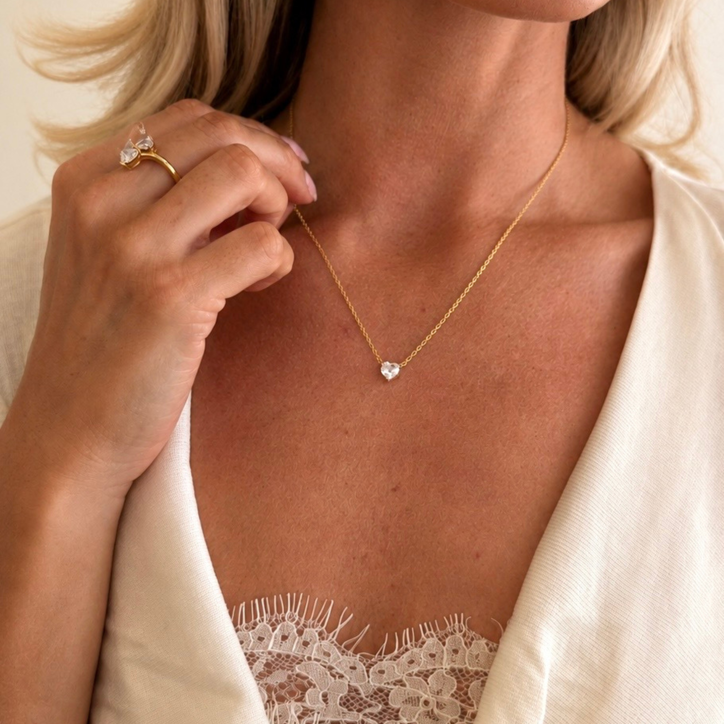 Heart Solitaire Necklace