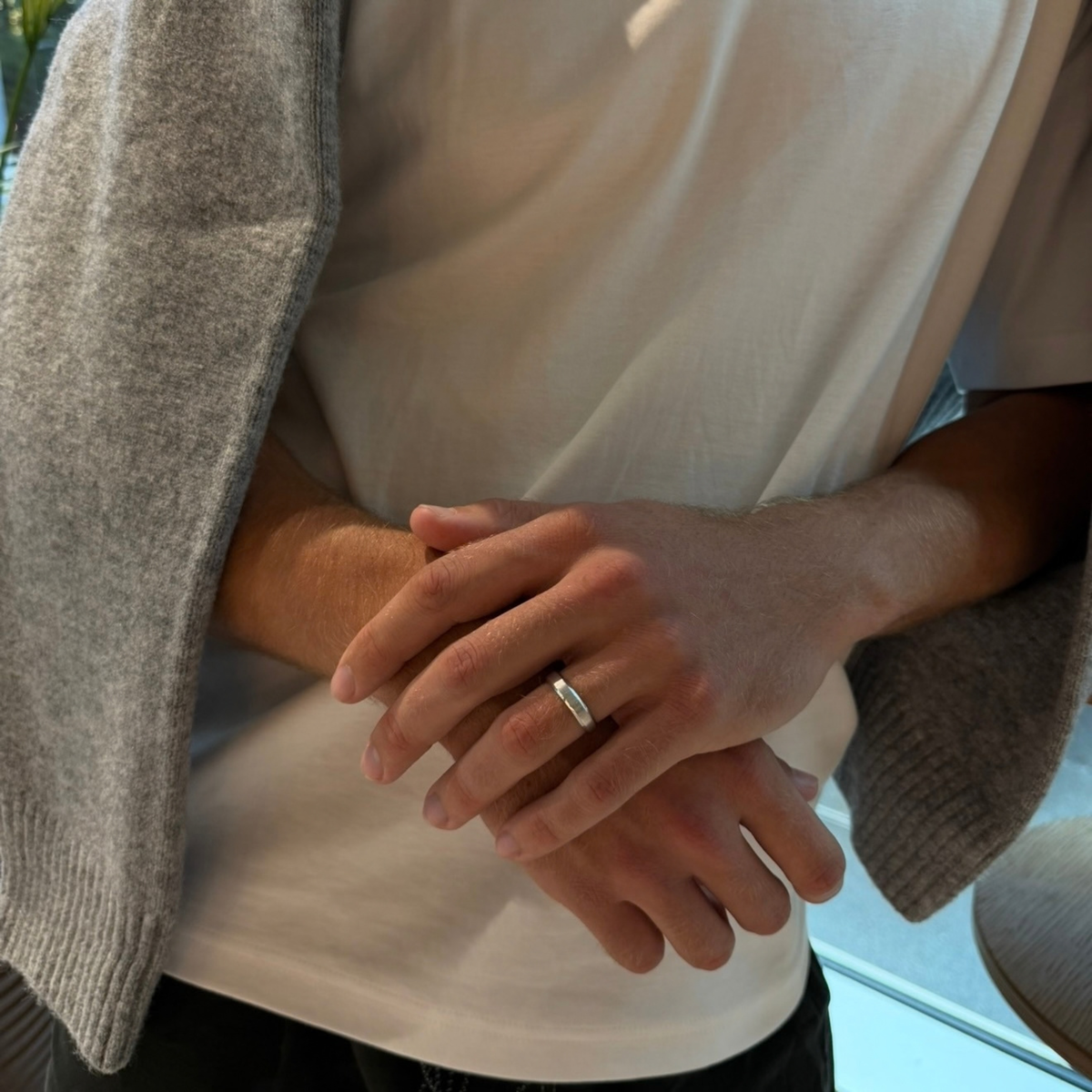Mens Brushed Promise Ring