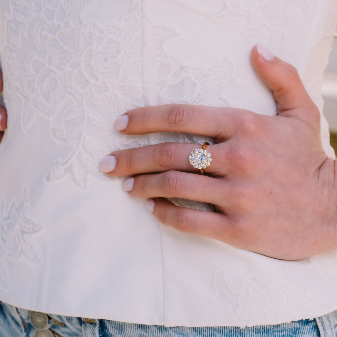 Promise Oval Halo Ring