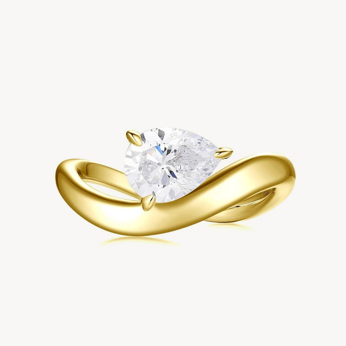 Promise Curve Pear Ring