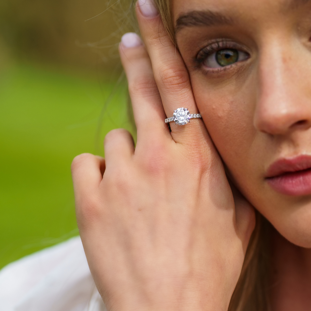 Promise Round Cut Pave Ring