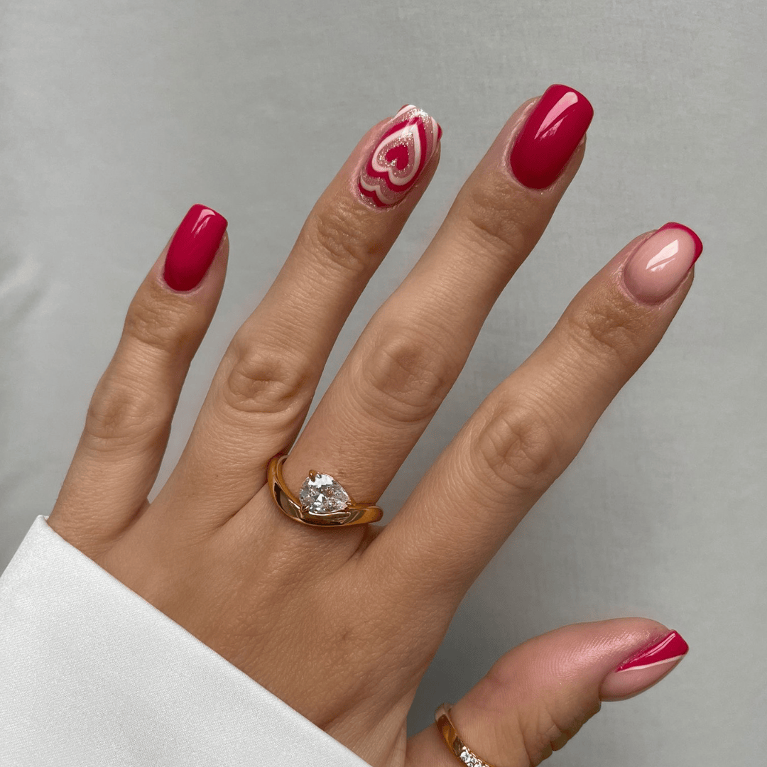 Promise Curve East West Pear Pinky Ring